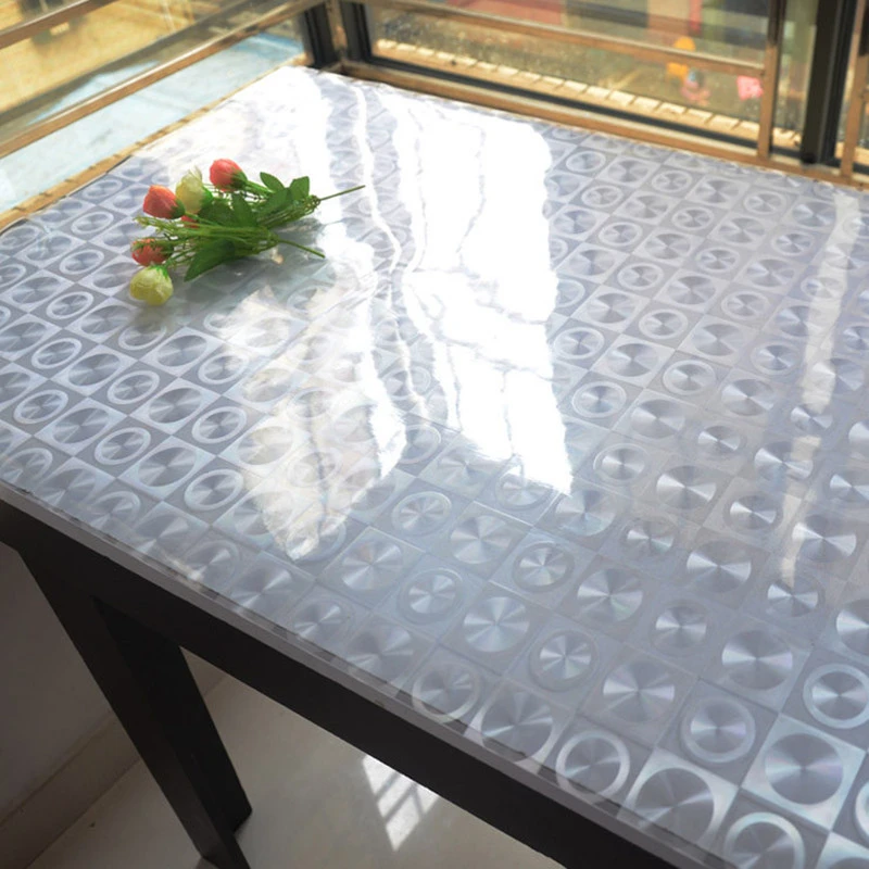 軟質ガラス テーブルクロス Pvc使い捨て防水オイル透明水晶スクラブボード テーブル マット ダイニング テーブル布 Aliexpress Home Garden