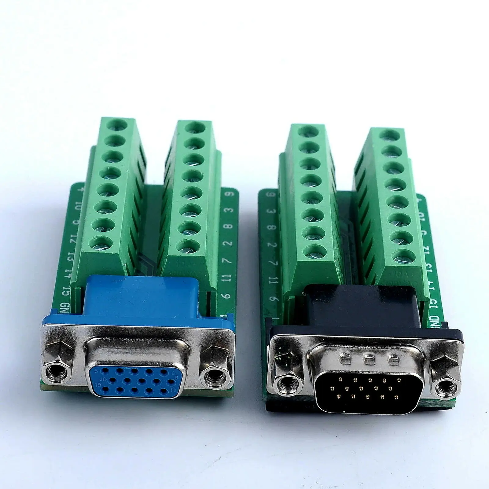 

D-SUB DB15 Adapter VGA 3Row 15Pin To Terminal Breakout Board Connector BT