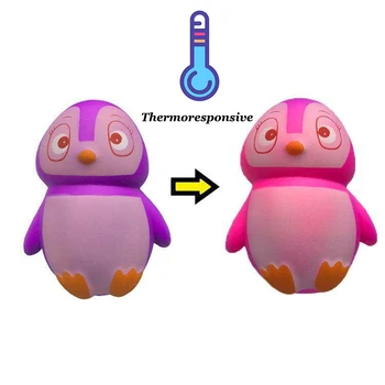 

Squishy Novelty Gag Toys Animal Cute Penguin Thermal Heat Induction Squish Antistress Stress Relief Toys For Kids Squeeze