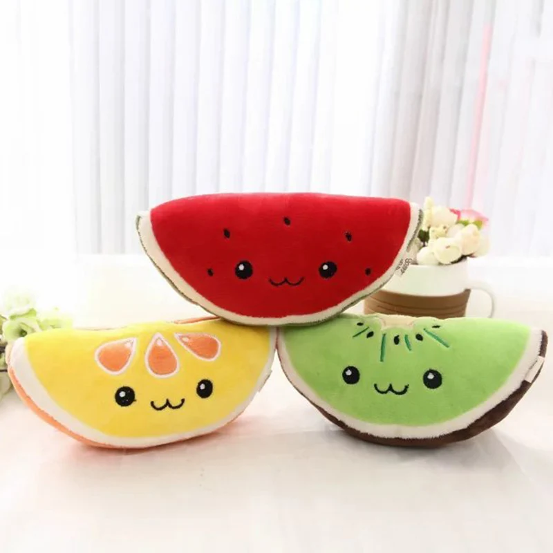 Emoji Kawaii Плюшевые мягкие куклы Киви/оранжевый/игрушка арбуз Имитация Фрукты