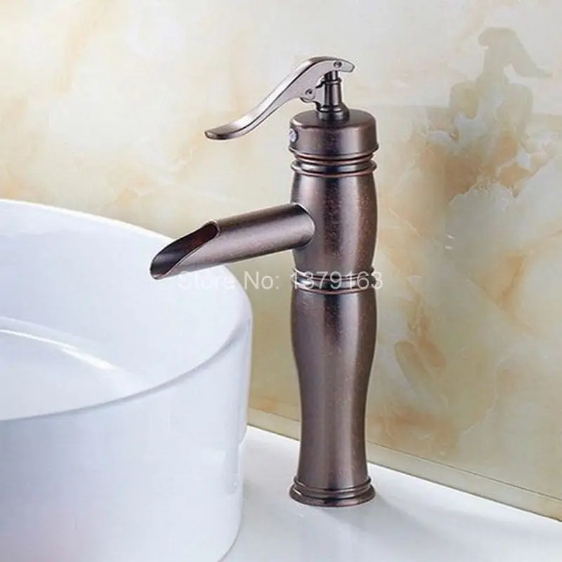 

Water Pump Look" Style Red Copper Single Hole Single Handle Bathroom Vessel Sink Mixer Tap Faucet ann015