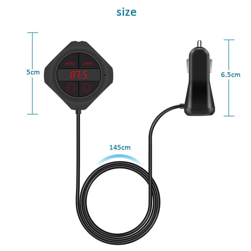 ANLUD Bluetooth Handsfree автомобильный комплект беспроводной FM модулятор магнитный стикер