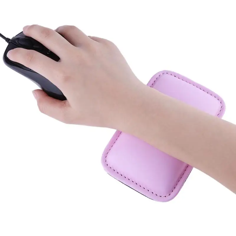 Белый/черный/розовый/Золотой мягкий и удобный PU кожаный держатель для мыши Коврик для мыши игровой наручный опора для рук