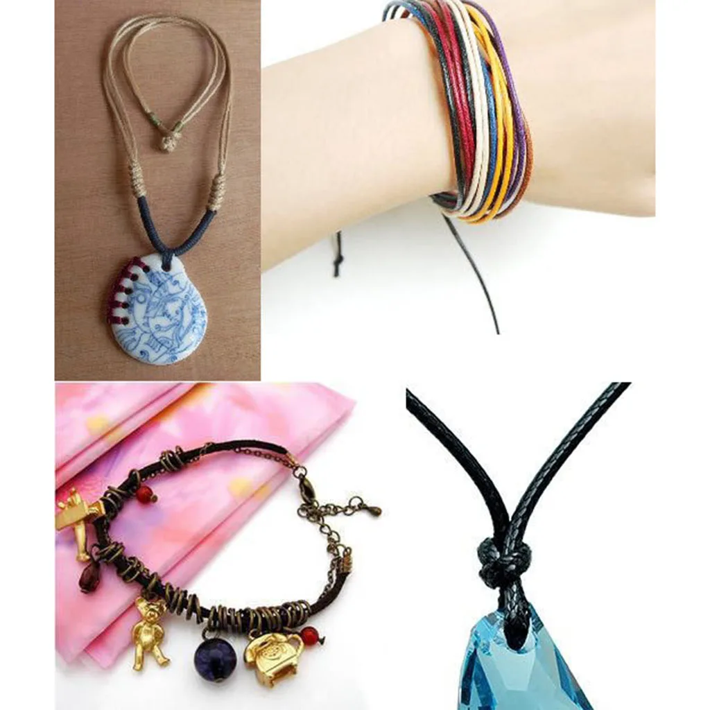 10yd 1.5mm Durable Handmade Leather String Jewelry Making Bracelet DIY Thread Cord for Necklace Bracelet Anklet Craft