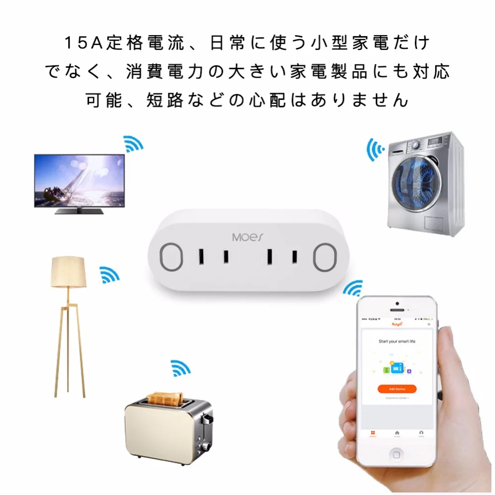JP Dual Wifi умная розетка японская штепсельная вилка энергетический монитор