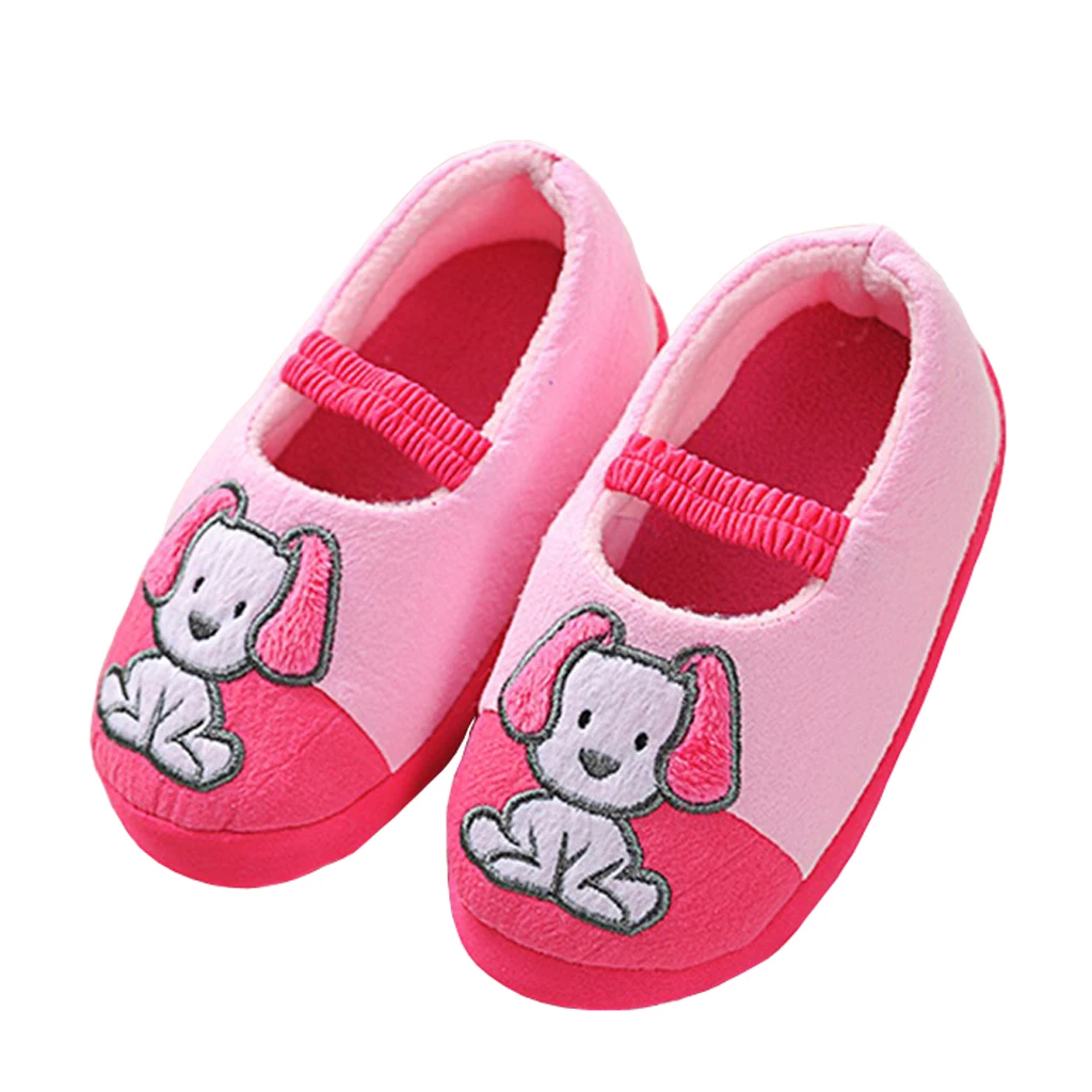 Тапочки для маленьких детей; зимняя теплая детская обувь для девочек; Милая обувь с изображением щенка Мэри Джейн; одежда для дома; Домашние лоферы
