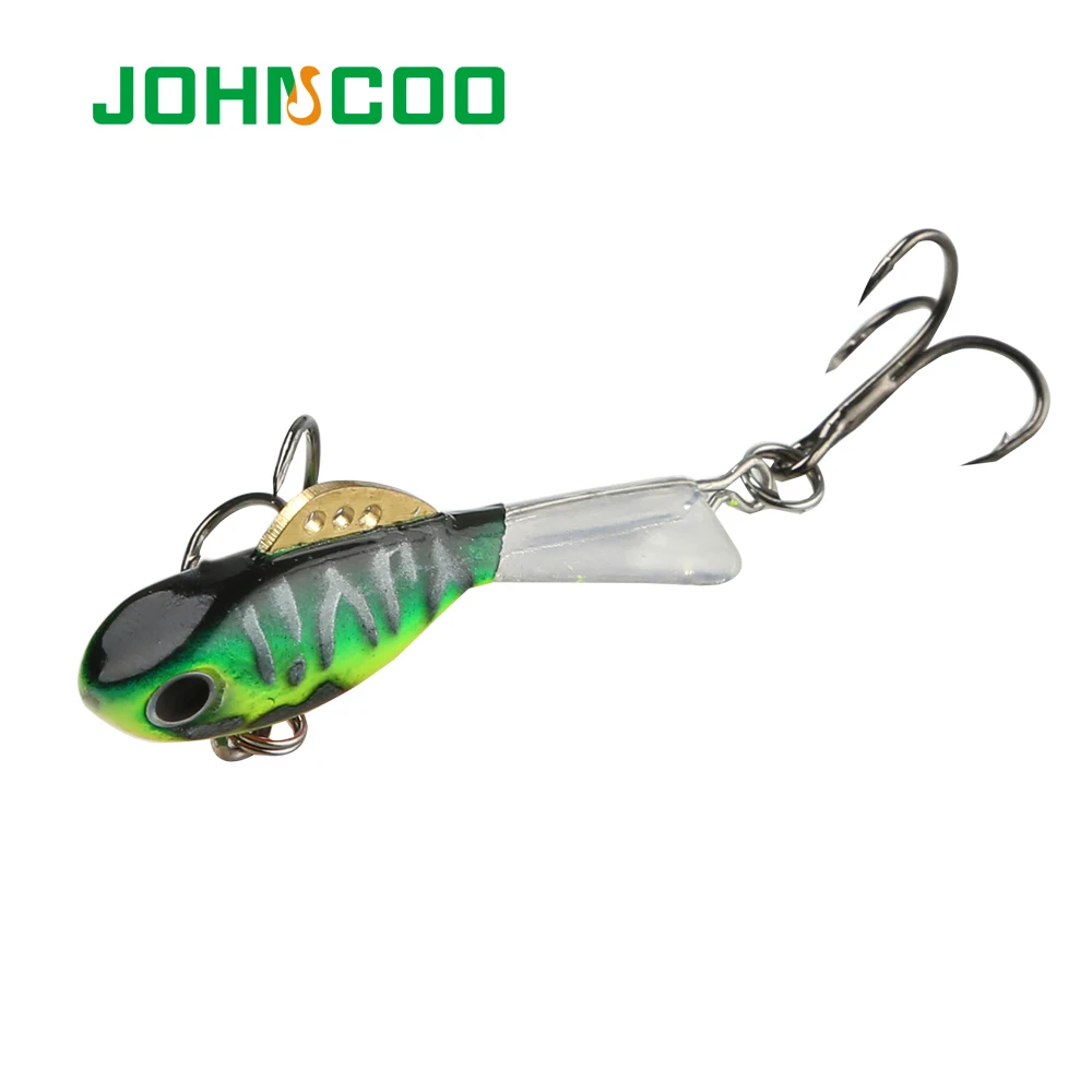 

JOHNCOO Winter Fishing Lure 2pcs Ice Fishing Jigging Lead Fish Bait 4.5cm 7.5g Winter Bait Hard Lure Balancer for Fishing Lure