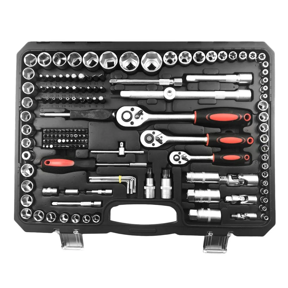 

216 PCS/Sets Ratchet Tool Box Universal Ratchet Nut Socket Wrench Set Car Repair Tools Professional Hand Tools