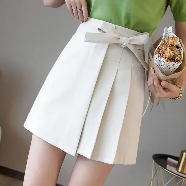 

summer girl clothing Chic mini students skirts ins style A-line girl skirts one-step korean 16-20 year old slim skirts