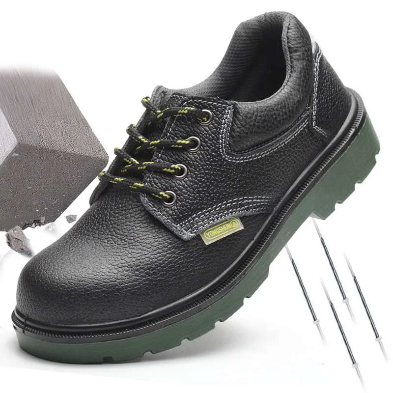 Мужская Рабочая обувь со стальным носком легкие дышащие повседневные кроссовки со светоотражающими вставками - Цвет: A