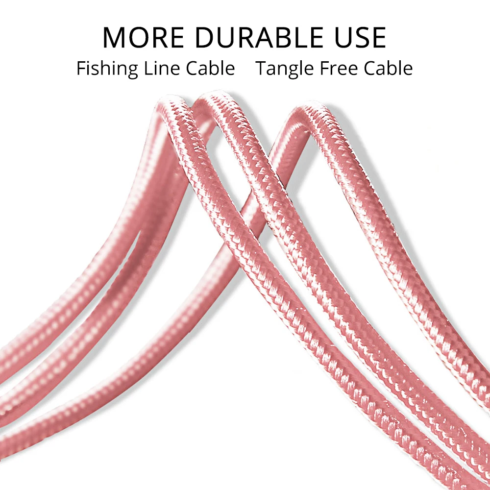 ROCK Cable para IPhone, IOS 11 10 9 cargador rápido de iluminación para Cables USB Cable de carga 0,2 M 1,0 M 1,8 M 3 M 2.1A para teléfono móvil