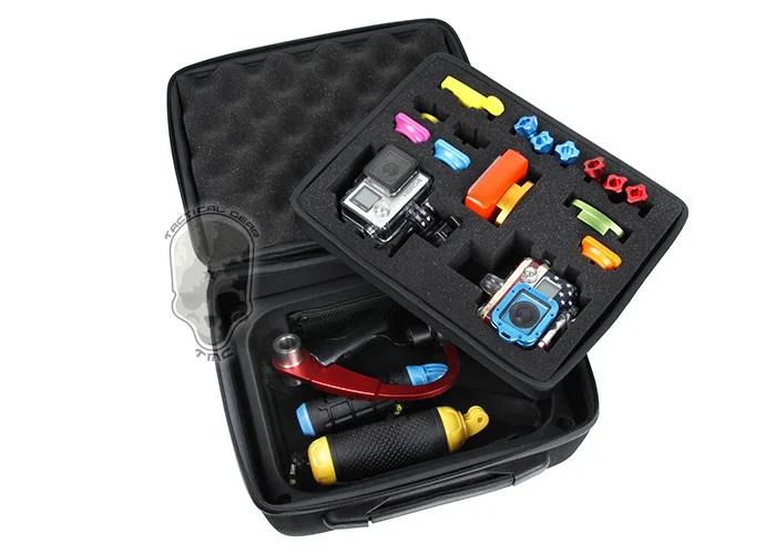

Gopro accessories high quality larger size double storage bag for gopro hero 4 hero3/3+/3 ,waterproof and durable