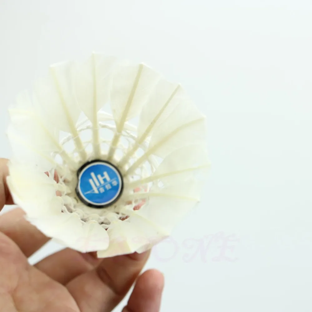 12X entrenamiento deportes White Goose Feather Birdies Juego de Pelota Shuttlecocks Badminton 12X entrenamiento deportes White Goose Feather Birdies Juego de Pelota Shuttlecocks Badminton