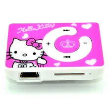 Самая низкая цена мультфильм hello kitty MP3 музыка мини клип плеер с TF/SD слот для карт Поддержка 8 Гб памяти