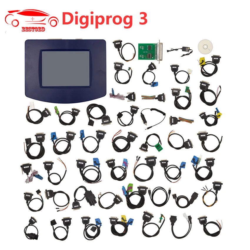 

Digiprog III V4.94 Digiprog 3 Odometer Programmer Mileage correction tool with all full set cables Odometer Adjustment Tool