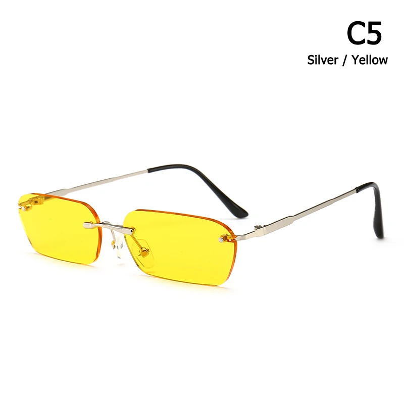 JackJad, модные, современные, крутые, без оправы, стильные, с заклепками, солнцезащитные очки, оттенок, океанские линзы, фирменный дизайн, солнцезащитные очки Oculos De Sol 5509 - Цвет линз: C5