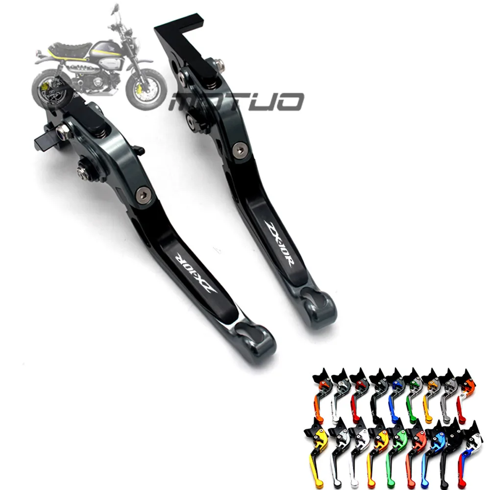 

Laser Engraved Logo Green&Titanium Motorcycle CNC Adjustable Extendable Folding Brake Clutch Levers For kawasaki ZX10R 2016-2018