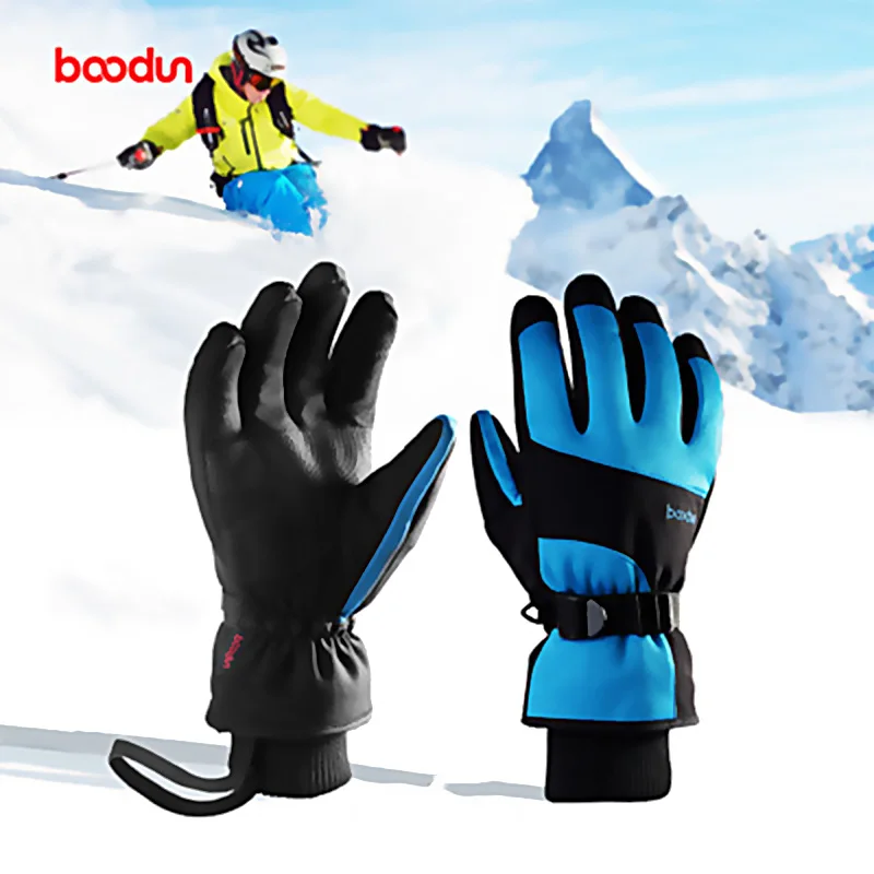 

Ski Gloves Windproof Fleece Thermal Heated Gloves Touch Screen Snowboard Snowmobile Gloves Men Women Winter Gloves For Skiing