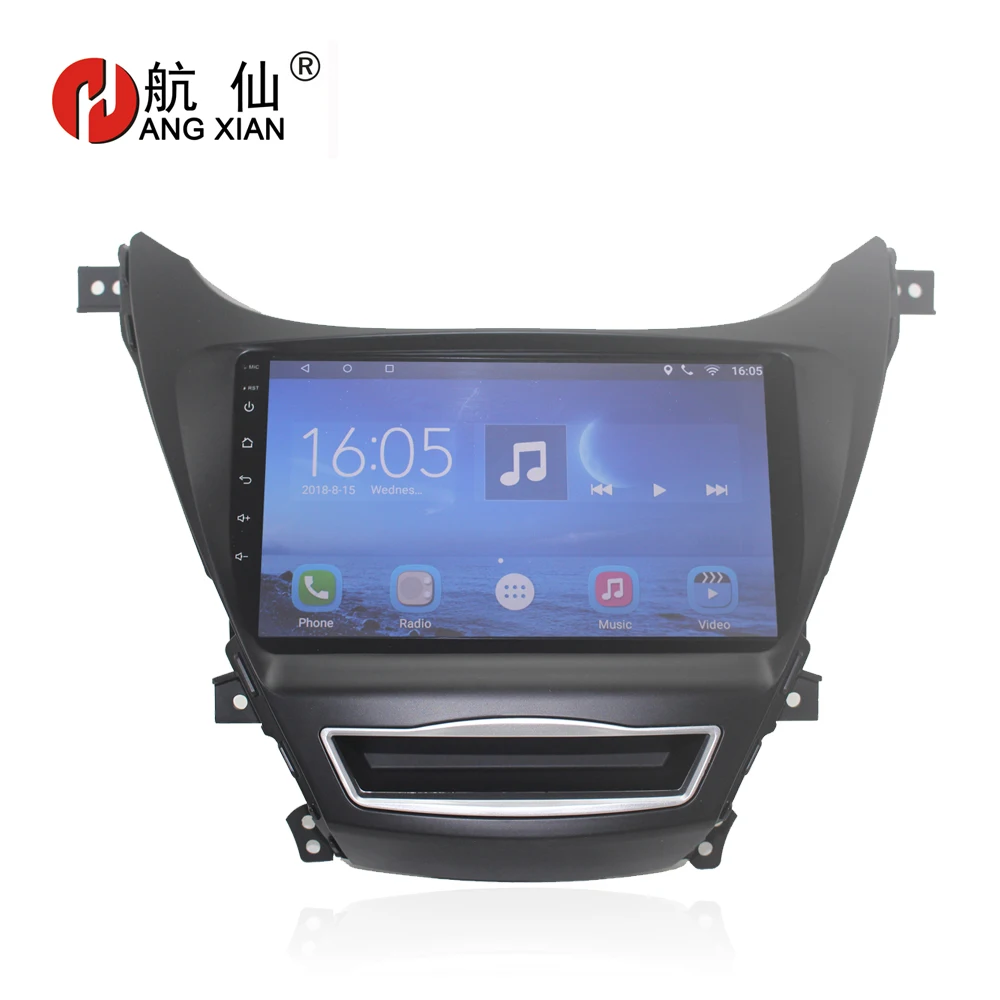 

Hang xian 9" Quad Core Android 7.0 Car DVD Player For Hyundai Elantra 2012-2016 car radio multimedia GPS Navigation BT,wifi,SWC