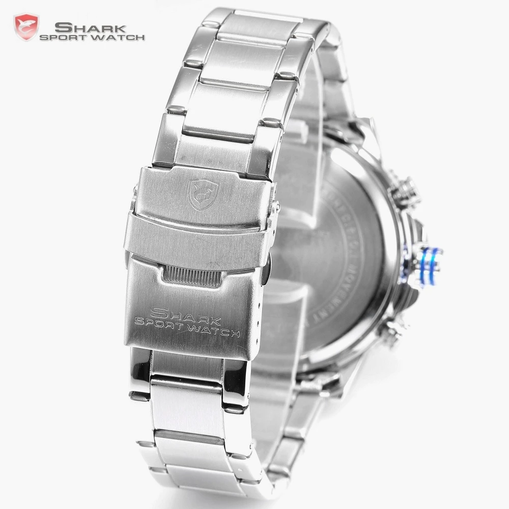 Winghead SHARK Sport Watch Blue Fashion Casual Quartz Wristwatches LCD Digital Dual Time Chronograph Waterproof Relogio /SH326N Winghead SHARK Sport Watch Blue Fashion Casual Quartz Wristwatches LCD Digital Dual Time Chronograph Waterproof Relogio /SH326N
