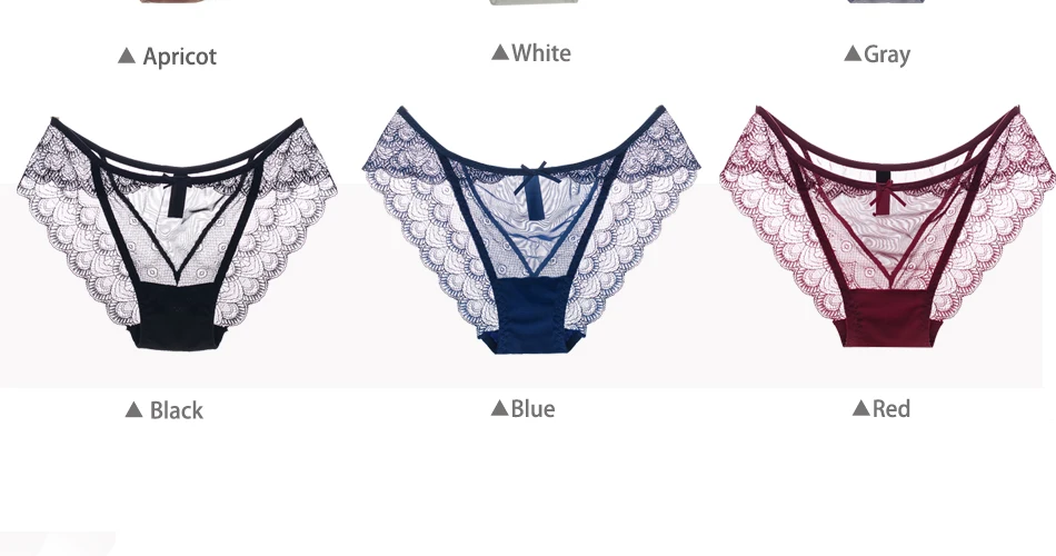 Women Sexy Lace Panties Women's Cotton Seamless Briefs Pants Underwear G-Strings Thongs Tangas Ladys Exotic Lingeries Intimates 13