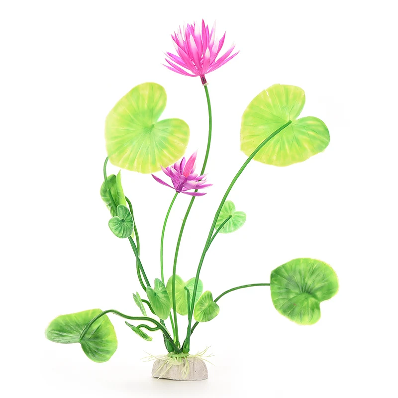 

1 Pcs Purple Lotus Artificial Grass Aquarium Fish Tank Aquatic Simulation Plant Ornament Decoration