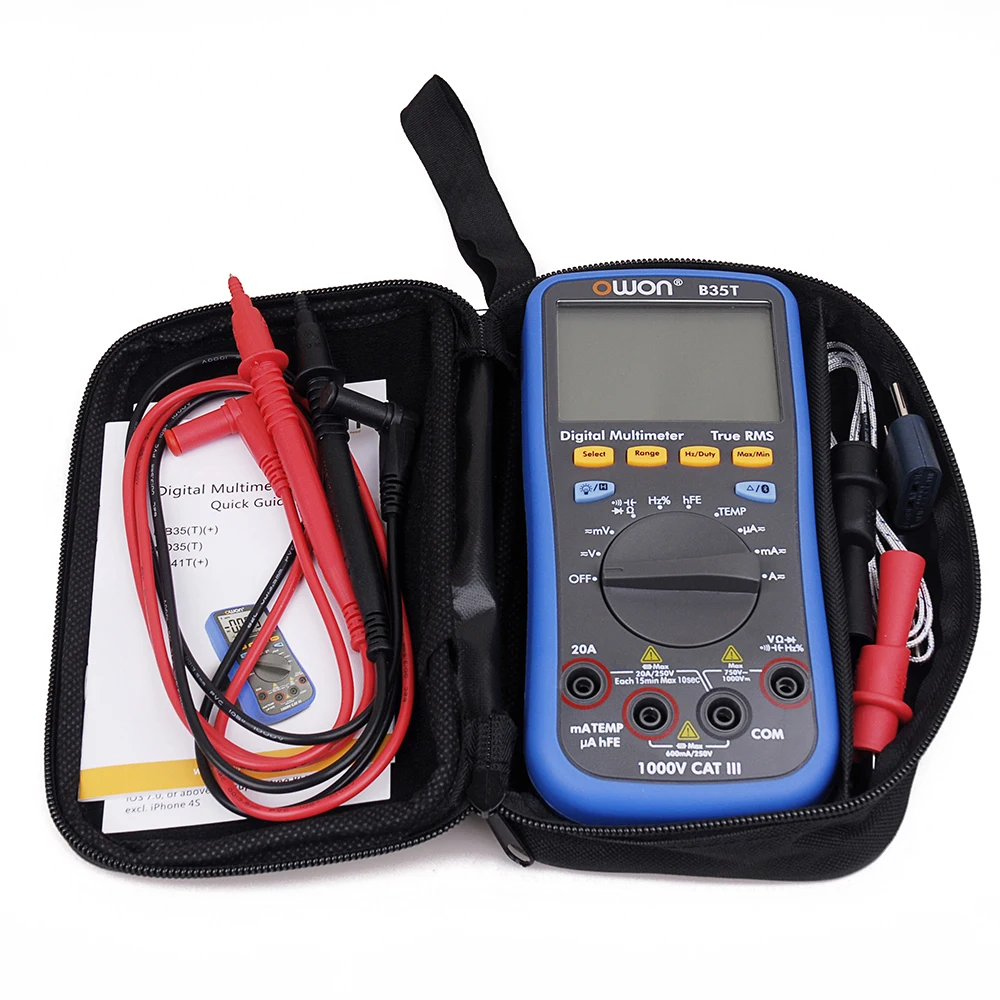 Цифровой мультиметр OWON B35T 3 5/6 с Bluetooth истинный RMS многофункциональный