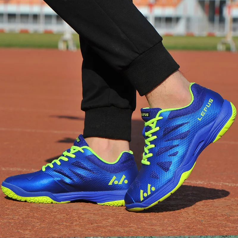 Новое поступление, мужская обувь для бадминтона, спортивная обувь, мужские черные, синие дышащие кроссовки для тенниса