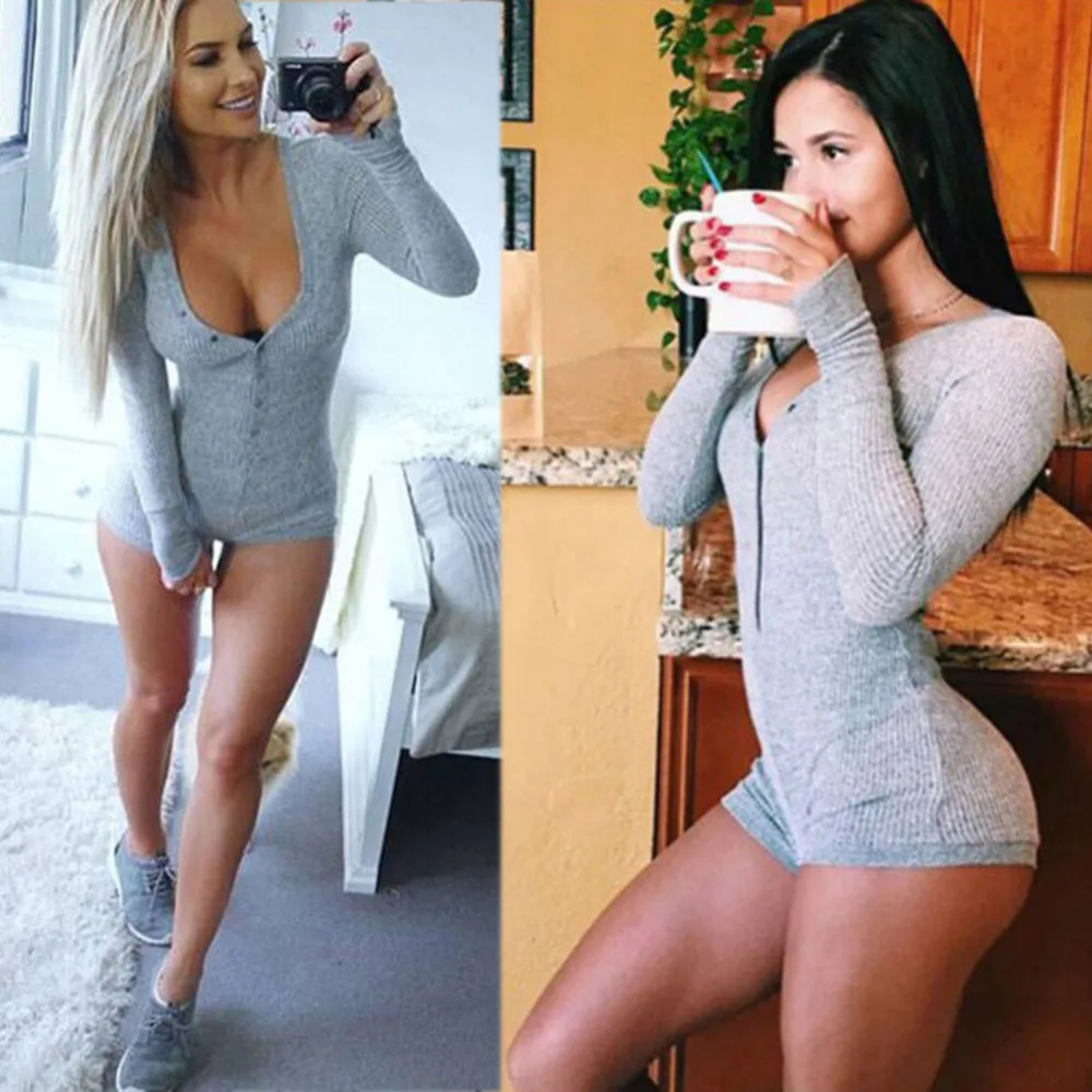 Sexy Womens Pajamas Sleepwear Bodysuit Stretch Leotard