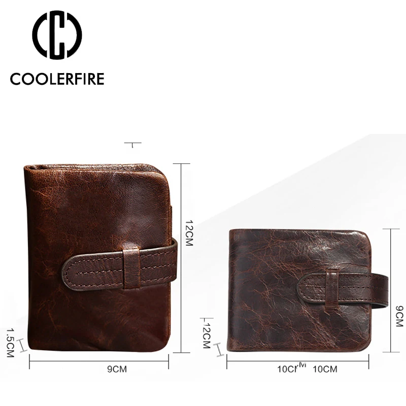 New Men Long Short Wallets Brown Bifold Wallet Mens Brand Leather Card Holder Money Cash Wallet Purses Pockets PJ092