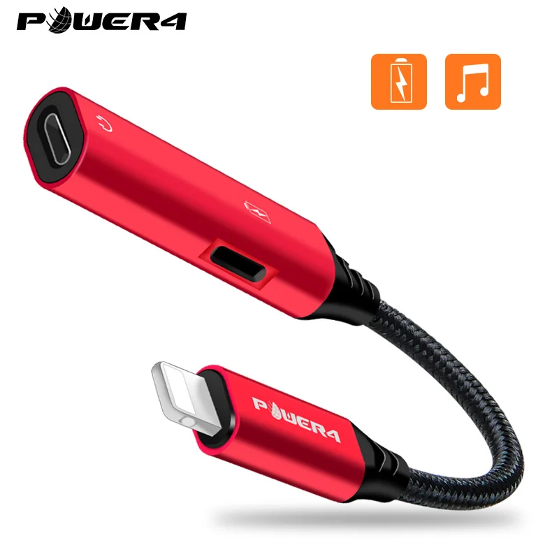 

Power4 Earphone Adapter For Lightning Jack Adapter For iPhone 7 Headphone Adapter Cable For Lghtning iPhone 8 8p XS