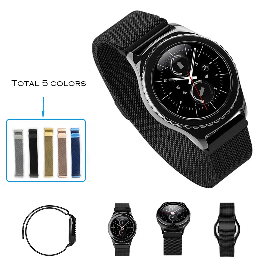 URVOI band для Samsung Galaxy Gear Sport S2 классический ремешок из нержавеющей стали с магнитной
