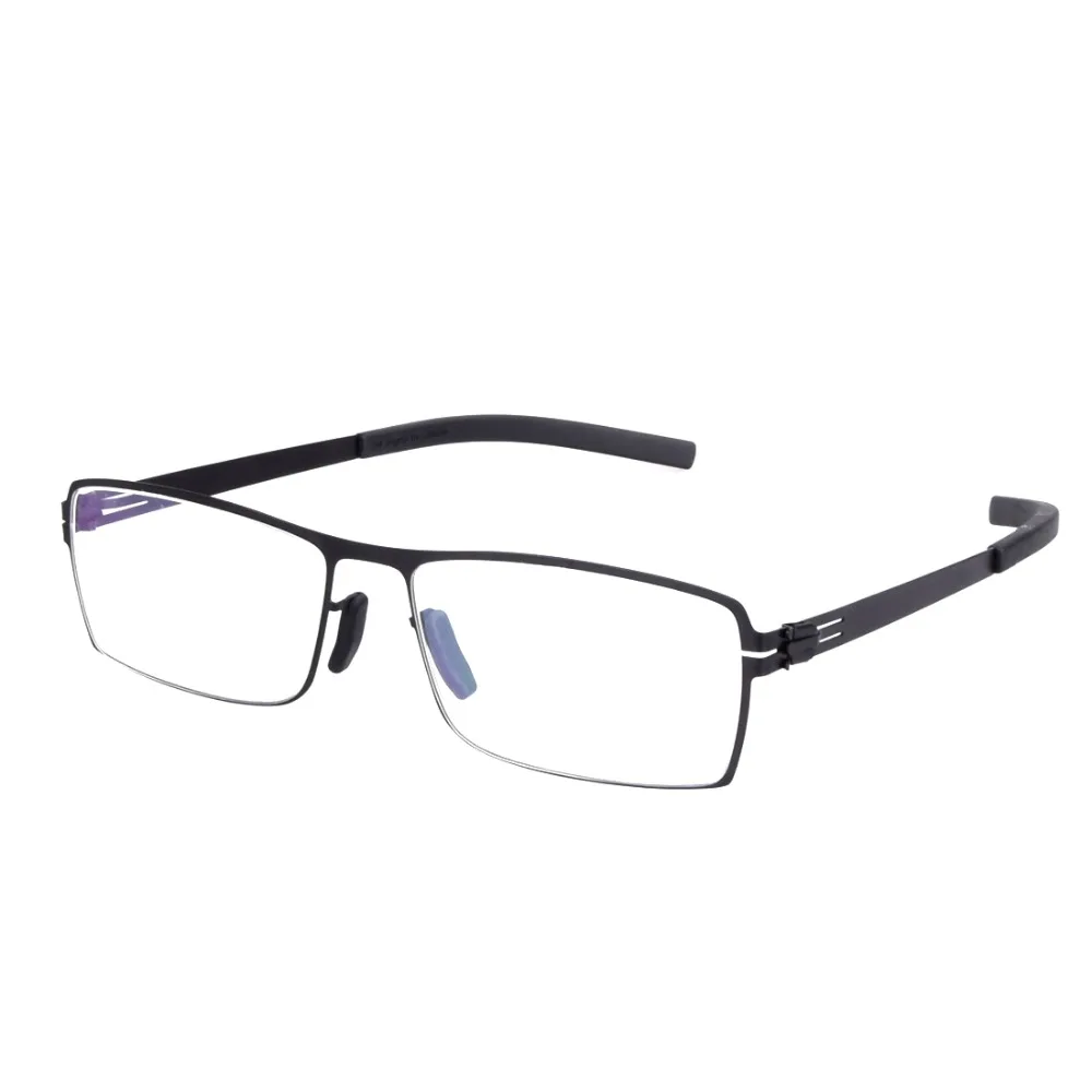 

Business Men Glasses Frame Reading Myopia Prescription Eyewear Stainless Steel Square Computer Eyeglasses with Original Case