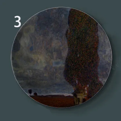 Klimt картина подвесная Тарелка настенная декоративная тарелка Керамика ремесло стол дисплей Европейский Декор круглая пластина Густав Климт поцелуй пункт - Цвет: 3