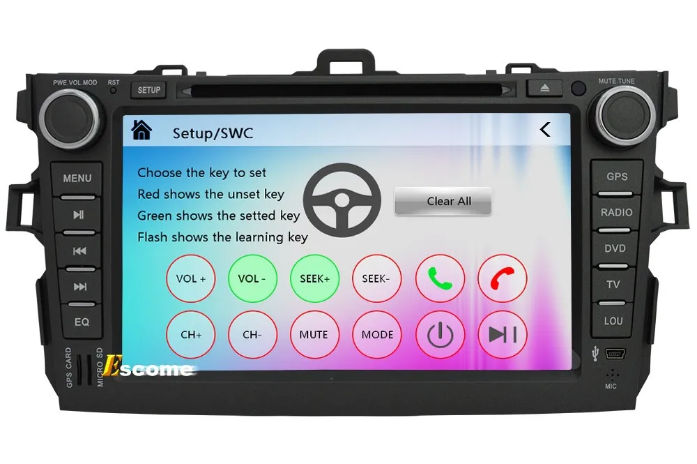 Cheap MTK3360 Car DVD Player For Toyota Corolla 2006 2007 2008 2009 2010 2011 with 800MHz CPU Dual Core Bluetooth Radio GPS Navigation 18