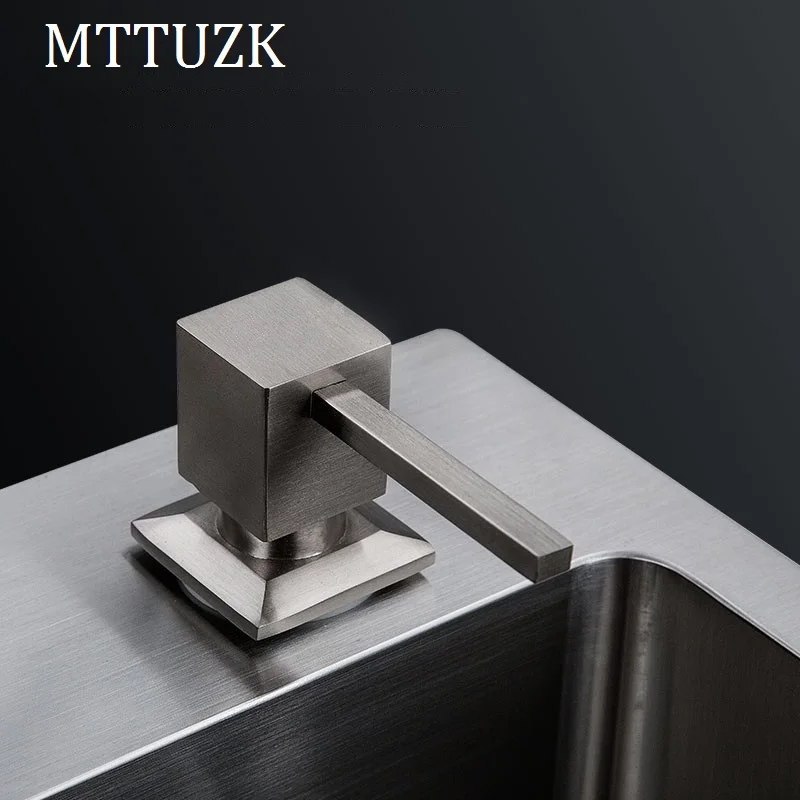 MTTUZK Matte Black High Quality Built In Deck Mount Pump Countertop Kitchen Sink Soap Dispenser Set With ABS Pump MTTUZK Matte Black High Quality Built In Deck Mount Pump Countertop Kitchen Sink Soap Dispenser Set With ABS Pump