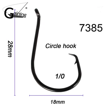 ON SALE ❤️ 100 X 1/0 Fishing Hooks Stainless Steel Carbon Chemically Sharpened Octopus Circle Hook Fishing Tackle 7385 Fishing Hook - discount item 51% OFF Sports & Entertainment