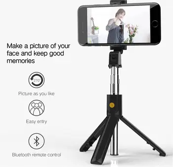

Bluetooth Selfie Stick Stick with Button Tripod Monopod Selfie Stick for Android iphone 6 7 8 Plus IOS for Huawei for Xiaomi