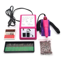 Электрический Профессиональный розовый сверлильный станок для маникюра, педикюра, набор инструментов, набор инструментов+ 30 шт. сверло для ногтей+ 50 шт. шлифовальных полос