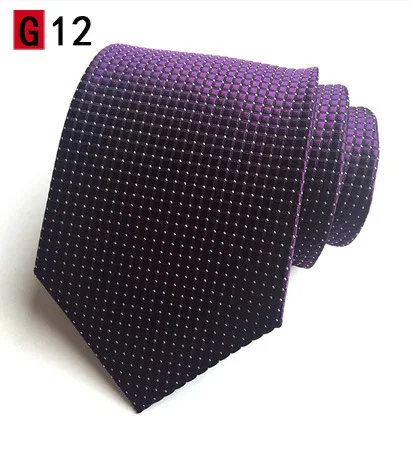 

SCST Brand Corbatas Solid Plaid Print Silk Necktie Mens Ties For Men 8cm Slim Neckties Tie Purple Men's Cravate Gravata A004