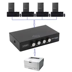 4 Порты USB2.0 Обмен переключатель устройства переходник коробка для сканер компьютера принтер Z07 Прямая поставка