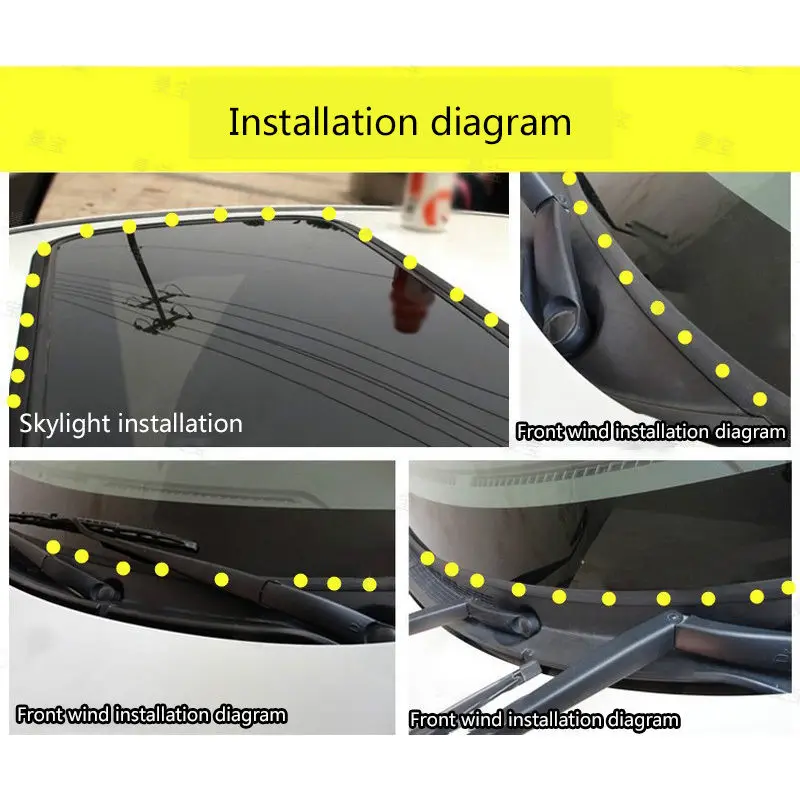 5M 196 Waterproof Rubber Seal Weather Strip Trim for Car Front Rear Windshield (7)