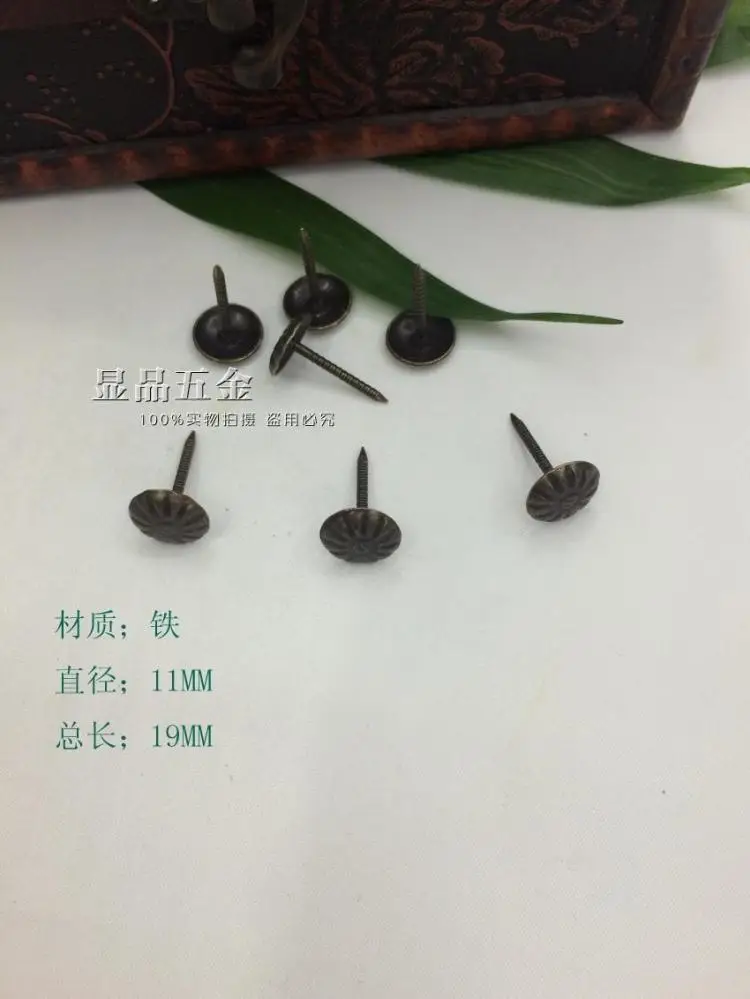 19*11mm Antique screw doornail Nail the boards Metal door Nails Decorating accessories rivet wholesale 19*11mm Antique screw doornail Nail the boards Metal door Nails Decorating accessories rivet wholesale
