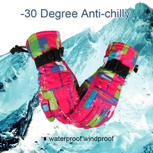 

Winter Ski Gloves For Women Outdoor Thick Warm Snow Gloves Waterproof Windproof Snowboard Gloves Anti-chilly