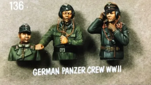 1/35 Scale German Panzer Crew 3 person WWII Miniatures Unpainted Resin Model Kit Figure Free Shipping | Игрушки и хобби