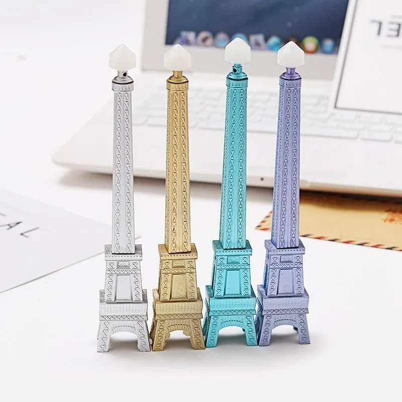 

Ellen Brook 1 Pieces School Office Supplies Creative Cute Kawaii Stationery Gift Eiffel Tower Styling Erasable Gel Pens