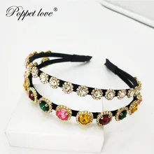 Модные женские горячие новые двойной слой кристаллов ободок для волос со стразами красивые элегантные аксессуары для волос повязки на голову для вечерние