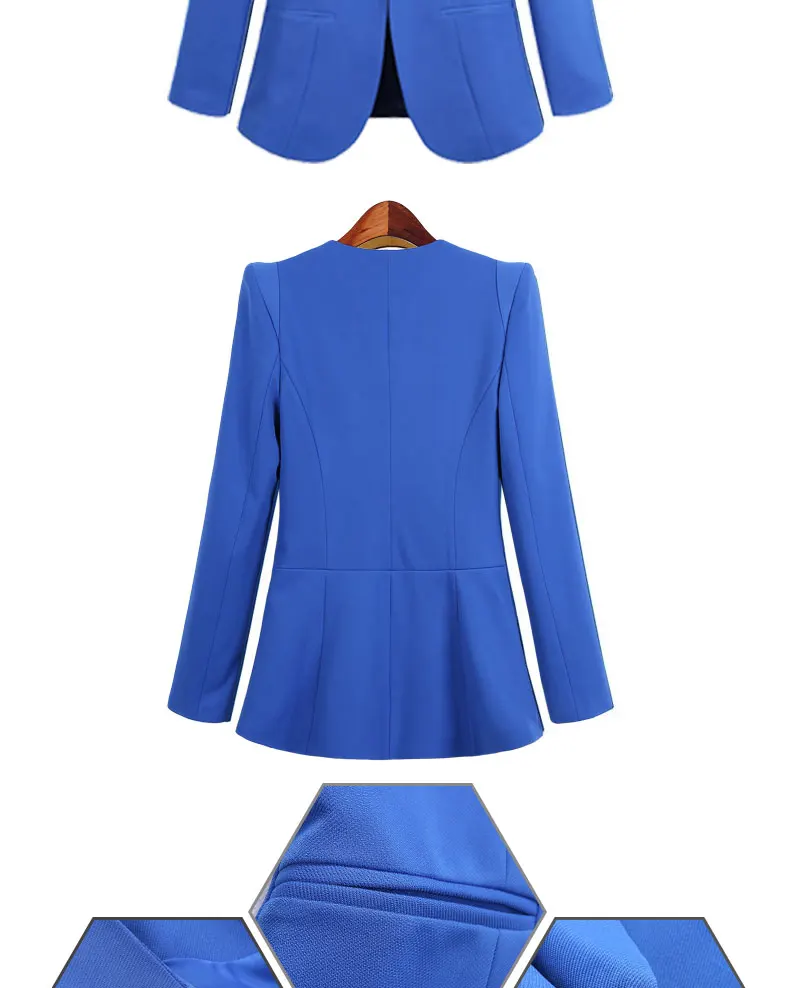 Корейский маленький костюм женский пиджак осень весна длинный рукав скрытый однобортный рабочий Блейзер костюм размера плюс