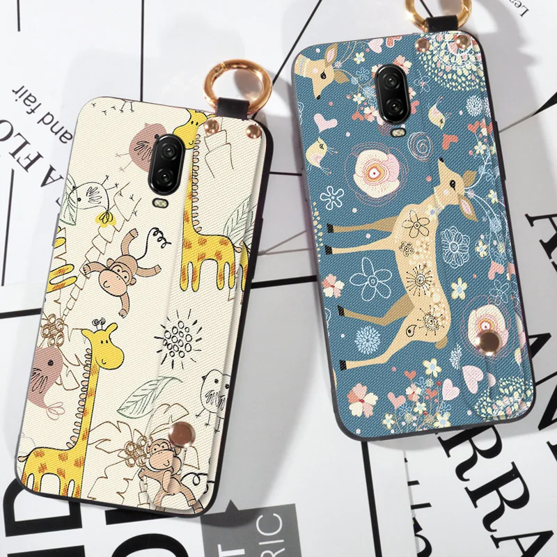 

Strap Rope Phone Case For Oneplus 3 One plus 3T 5 5T Lanyard Stand Cover For Oneplus 6 T 6T / 1+6 Soft Relief Coque