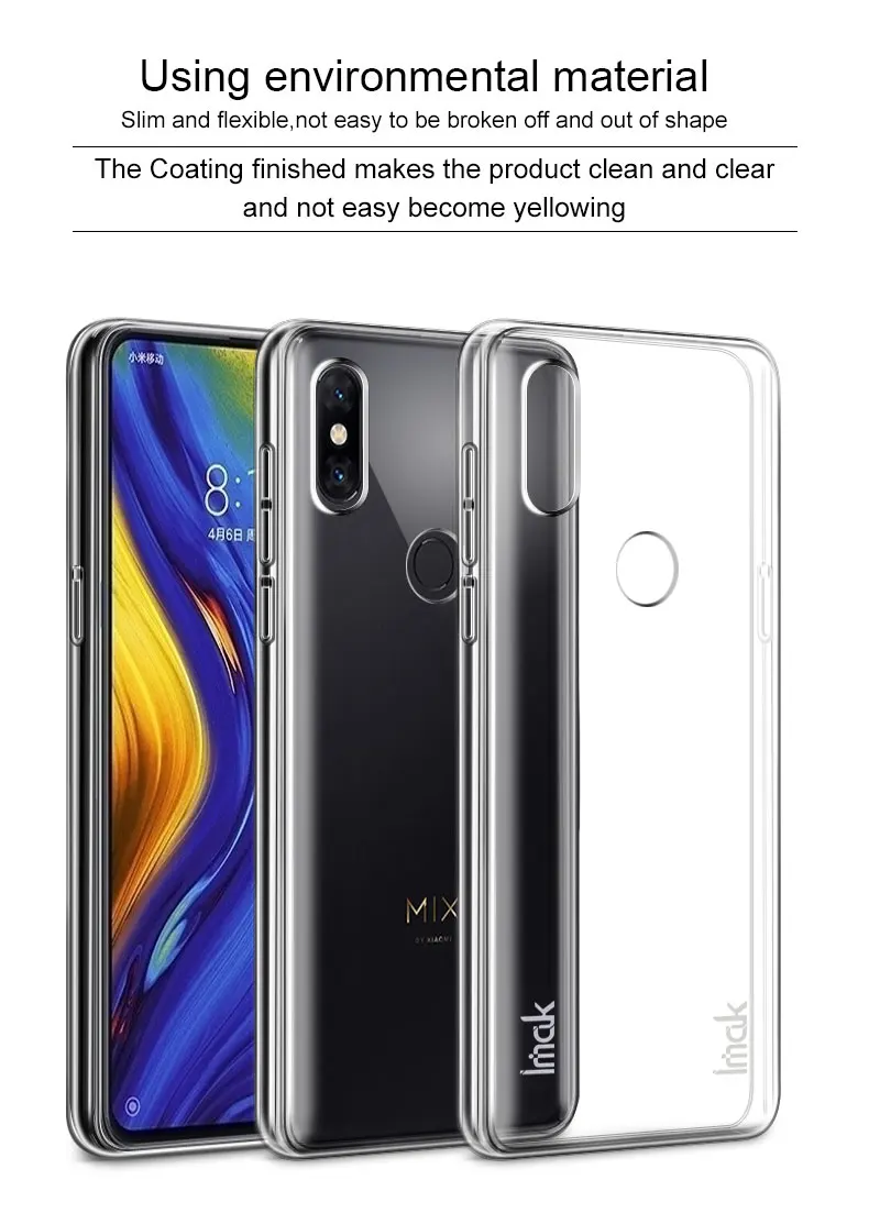 Для Xiaomi mi x3 Crystal Case Funda Xiaomi mi x 3 Case IMAK PC твердая задняя крышка для Xiaomi mi x 3 Armor mi x 3 mi x3 Skin